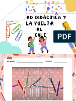 Actividades VUELTA AL COLE