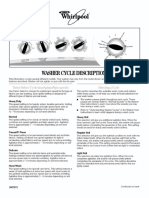 Descripciones de Los Ciclos de La Lavadora Whirlpool