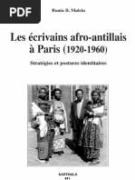 Les Écrivains Afro Antillais À Paris by Buata Malela