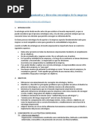 Estructura Organizativa y Dirección Estratégica de La Empresa