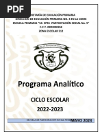 Programa Analitico 3°