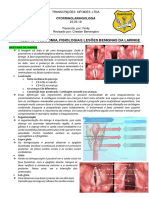 Transcrição - Anatomia, Fisiologia e Lesões Benignas Da Laringe (REVISADA)