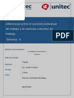 Diferencias Entre El Contrato Individual de Trabajo y El Contrato Colectivo de Trabajo.