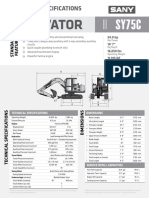 Sany Sy75c Excavator 4pg Specsheet d1