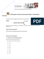 Gúia #1 Matemática 8° Básico Potencias