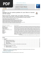 2020 Highlights From The Nutrition Guidelines For Cystic Fibrosis in Australia and New Zealand