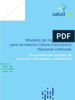 Modelos de Hojas Clínicas para La HCEN Unificada - Documento de Consulta de Urgencia-Emergencia Centralizada - Versión 1.6