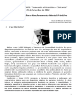 Clínica Borderline e Funcionamento Mental Primitivo.