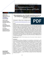 Determining The Role of Nordic Hamstring Exercises in Preventing Hamstring Injuries in Soccer Players: A Narrative Review