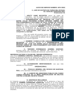 Amparo en Contra de La Sentencia Del Juez Penal.