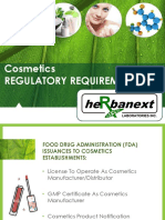 Cosmetics REGULATORY Requirements