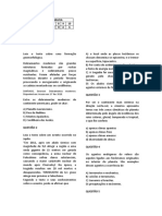 Gabarito e Avaliação de Geografia 8 Ano Ap1 2bim