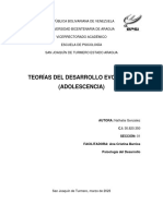 Ensayo Teorías Del Desarrollo en La Adolescencia