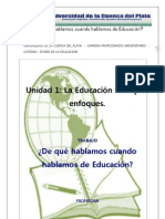 TP Es Necesaria La Educacion Analizando PEREZ LINDO