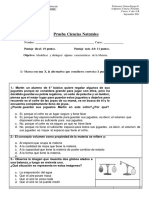 Prueba Ciencias 4°años - Materia