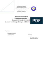 Detailed Lesson Plan in General Chemistry 2 Grade 11-Webb (8:00-9:00 AM) (Lesson 3.1 - Energy Changes in Chemical Reactions)