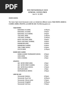 SHS Intramurals 2023 Official Guidelines