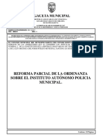 Copia de REFORMA PARCIAL DE LA ORDENANZA SOBRE EL INSTITUTO AUTÓNOMO DE POLICÍA MUNICIPAL (01-12-17)