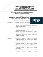 3.9.1.1 SK Permintaan Pemeriksaan, Penerimaan Spesimen, Pengambilan Dan Penyimpanan Spesimen