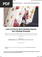 Improve Your Rock Climbing by Training For Technique