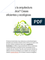 Qué Es La Arquitectura Bioclimática