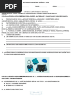 ACTIVIDAD EVALUATIVA Materia, Cuerpo, Material, Propiedades - Inclusión1