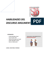 Habilidades Del Discurso Argumentativo, Oratoria......