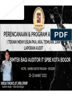 Bimtek Perencanaan Dan Program Audit Bagi Auditor IT SPBE 22 SD 23 Mar 2022