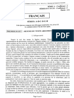 Epreuve Et Corrige Bac 2022 Francais Series Abcdeh Cote D'ivoire