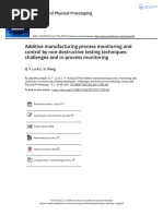 Additive Manufacturing Process Monitoring and Control by Non Destructive Testing Techniques Challenges and in Process Monitoring