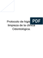 Protocolo de Higiene y Limpieza de La Clínica Odontológica