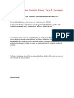 Generalidades Sobre Nutrición Animal - Parte 2 - Conceptos Básicos