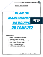 Practica en Laboratorio de Plan de Mantenimiento Trabajo en Grupo