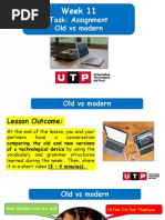 Week 11 - Task Assignment - Old Vs Modern