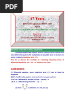 5b. Equations Reducible To Exact Differential Equations