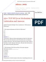 2-TOP MCQs On Mechanism of Lubrication and Answers 2023