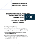 Q3 W3 Pagbasa at Pagsusuri NG Iba Naratibo