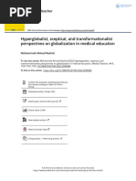 Hyperglobalist Sceptical and Transformationalist Perspectives On Globalization in Medical Education