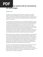 Supuestos Acerca de La Conciencia en Astrología - Alejandro Lodi