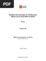 Évaluation Des Technologies de Refroidissement Utilisées Chez La Vache Laitière Au Québec