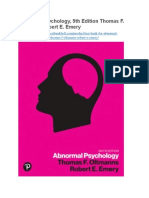 Test Bank For Abnormal Psychology 9th Edition Thomas F Oltmanns Robert e Emery