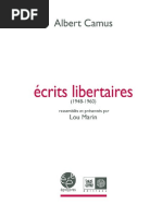 Ecrits Libertaires (1948-1960) Rassemblés Et Présentés Par Lou Marin by Camus, Albert