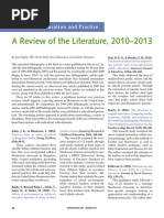 A Review of The Literature 2010 - 2013