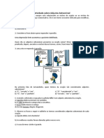 Atividade Sobre Adjunto Adnominal