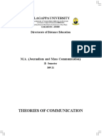 PG - M.A. - Journalism and Mass Communication - 30921 - Theories of Communication