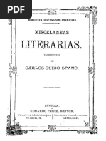 Miscelaneas Literarias Traducciones de Carlos Guido Spano