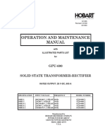 Operation and Maintenance Manual: GPU-600 Solid State Transformer-Rectifier