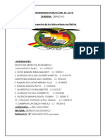 Informe de La Subvención de Los Hidrocarburos en Bolivia