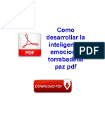 Como Desarrollar La Inteligencia Emocional Torrabadella Paz PDF