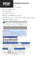 Oraciones Con Pronombres Personales